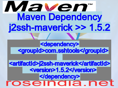 Maven dependency of j2ssh-maverick version 1.5.2