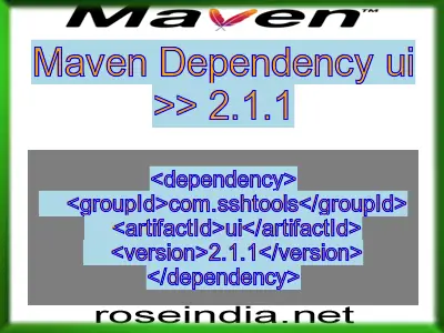 Maven dependency of ui version 2.1.1