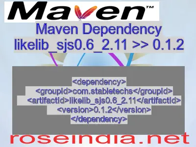 Maven dependency of likelib_sjs0.6_2.11 version 0.1.2