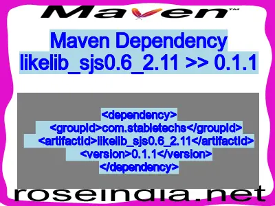 Maven dependency of likelib_sjs0.6_2.11 version 0.1.1