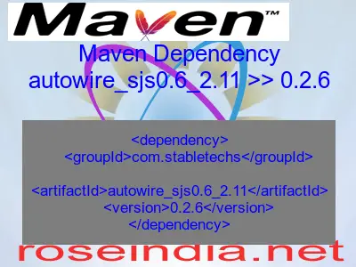 Maven dependency of autowire_sjs0.6_2.11 version 0.2.6