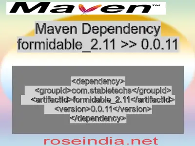 Maven dependency of formidable_2.11 version 0.0.11