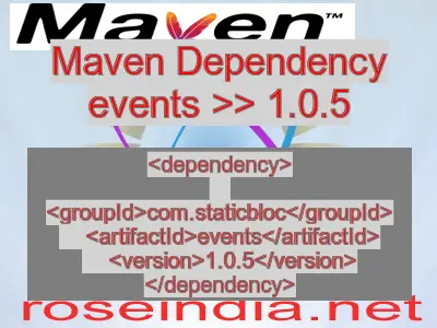 Maven dependency of events version 1.0.5