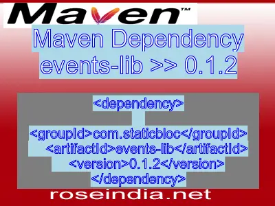 Maven dependency of events-lib version 0.1.2