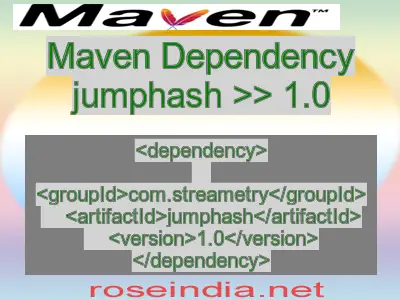 Maven dependency of jumphash version 1.0