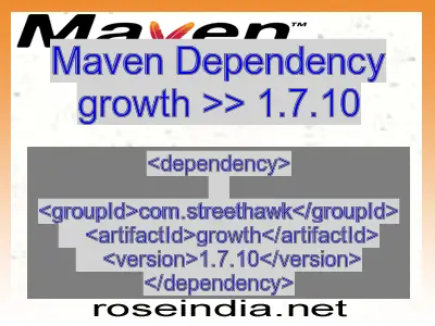 Maven dependency of growth version 1.7.10