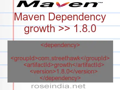 Maven dependency of growth version 1.8.0