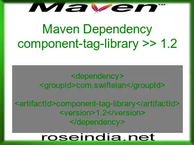 Maven dependency of component-tag-library version 1.2