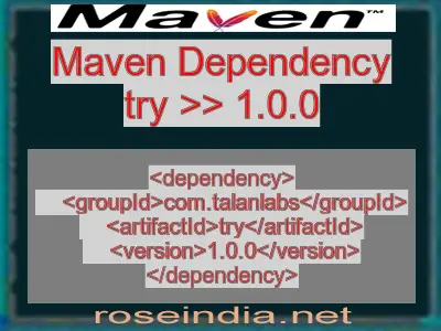 Maven dependency of try version 1.0.0