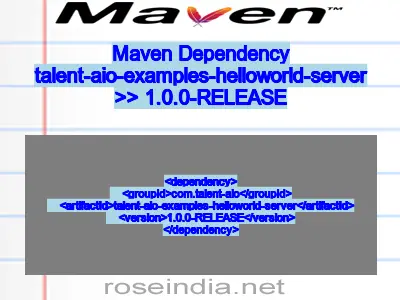 Maven dependency of talent-aio-examples-helloworld-server version 1.0.0-RELEASE