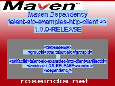 Maven dependency of talent-aio-examples-http-client version 1.0.0-RELEASE