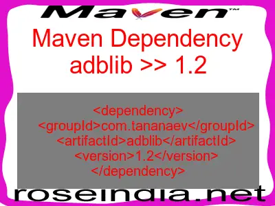 Maven dependency of adblib version 1.2