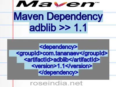 Maven dependency of adblib version 1.1