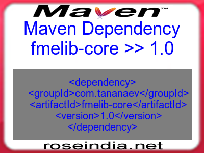 Maven dependency of fmelib-core version 1.0