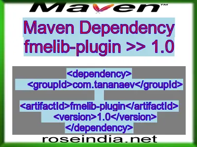 Maven dependency of fmelib-plugin version 1.0