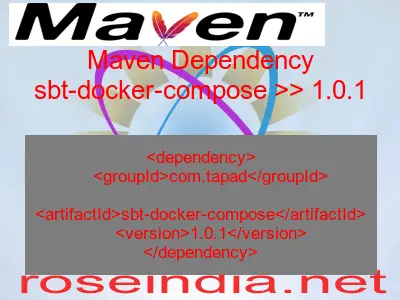 Maven dependency of sbt-docker-compose version 1.0.1