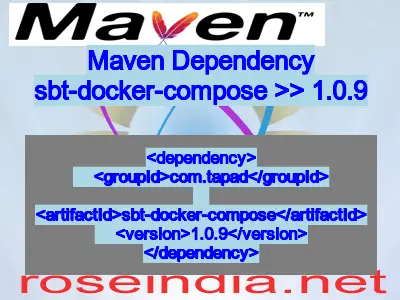 Maven dependency of sbt-docker-compose version 1.0.9