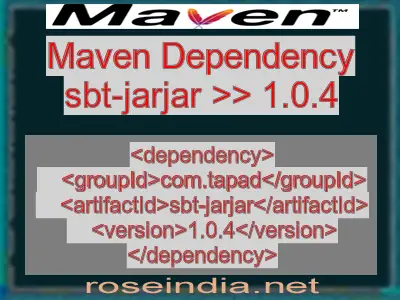 Maven dependency of sbt-jarjar version 1.0.4