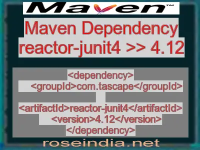 Maven dependency of reactor-junit4 version 4.12