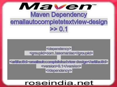 Maven dependency of emailautocompletetextview-design version 0.1