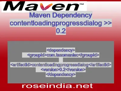 Maven dependency of contentloadingprogressdialog version 0.2