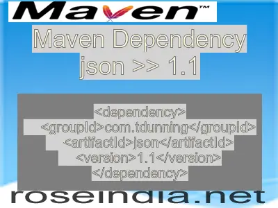 Maven dependency of json version 1.1