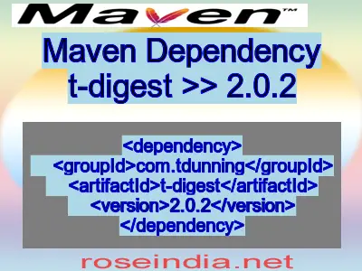 Maven dependency of t-digest version 2.0.2