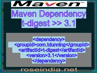 Maven dependency of t-digest version 3.1