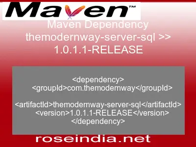 Maven dependency of themodernway-server-sql version 1.0.1.1-RELEASE