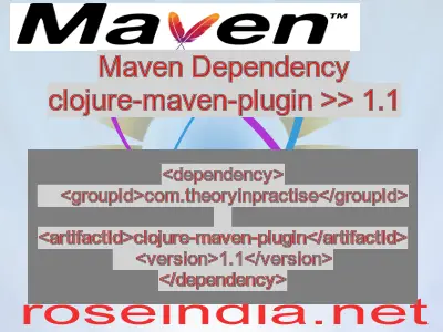 Maven dependency of clojure-maven-plugin version 1.1