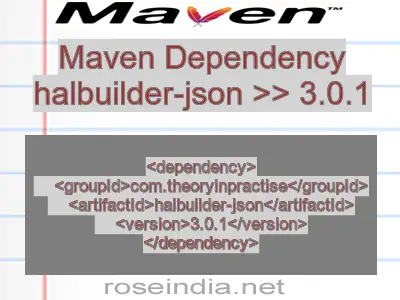 Maven dependency of halbuilder-json version 3.0.1