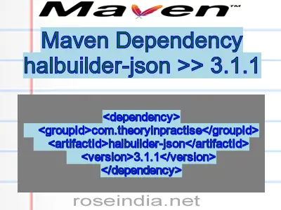 Maven dependency of halbuilder-json version 3.1.1