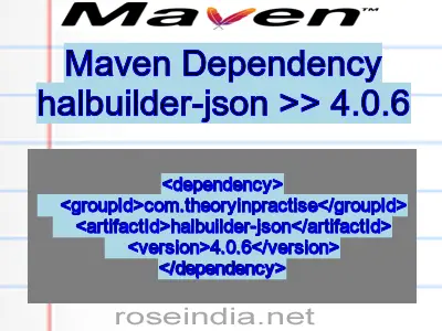 Maven dependency of halbuilder-json version 4.0.6