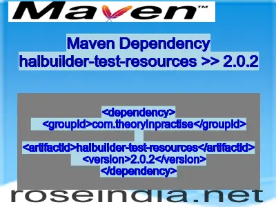 Maven dependency of halbuilder-test-resources version 2.0.2