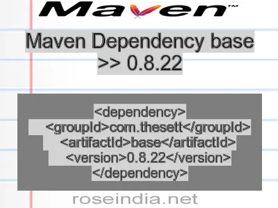 Maven dependency of base version 0.8.22