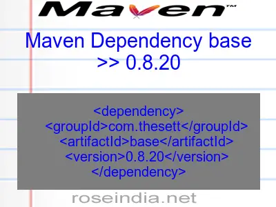 Maven dependency of base version 0.8.20