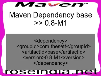 Maven dependency of base version 0.8-M1