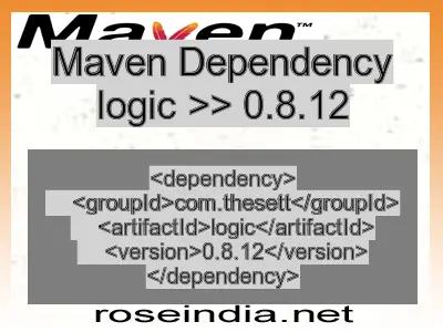 Maven dependency of logic version 0.8.12