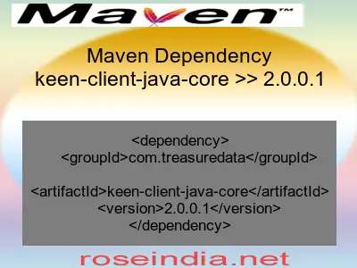 Maven dependency of keen-client-java-core version 2.0.0.1