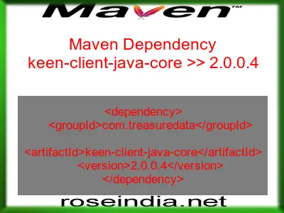 Maven dependency of keen-client-java-core version 2.0.0.4