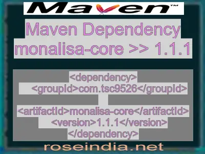 Maven dependency of monalisa-core version 1.1.1