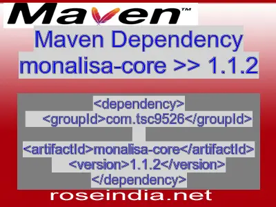 Maven dependency of monalisa-core version 1.1.2