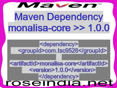 Maven dependency of monalisa-core version 1.0.0