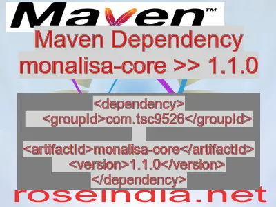 Maven dependency of monalisa-core version 1.1.0