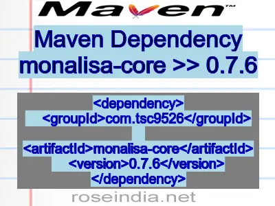 Maven dependency of monalisa-core version 0.7.6