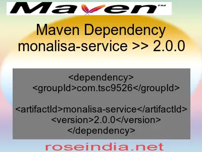 Maven dependency of monalisa-service version 2.0.0