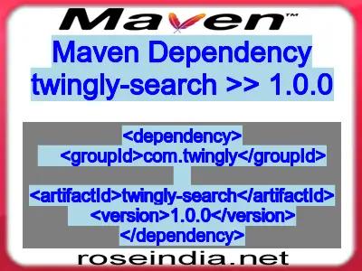 Maven dependency of twingly-search version 1.0.0