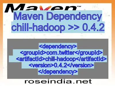 Maven dependency of chill-hadoop version 0.4.2