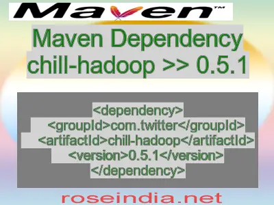 Maven dependency of chill-hadoop version 0.5.1