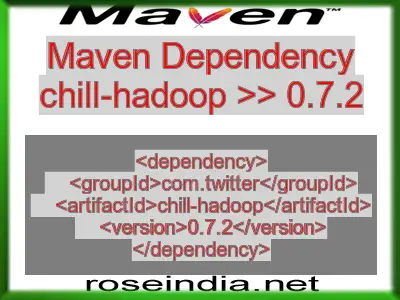 Maven dependency of chill-hadoop version 0.7.2